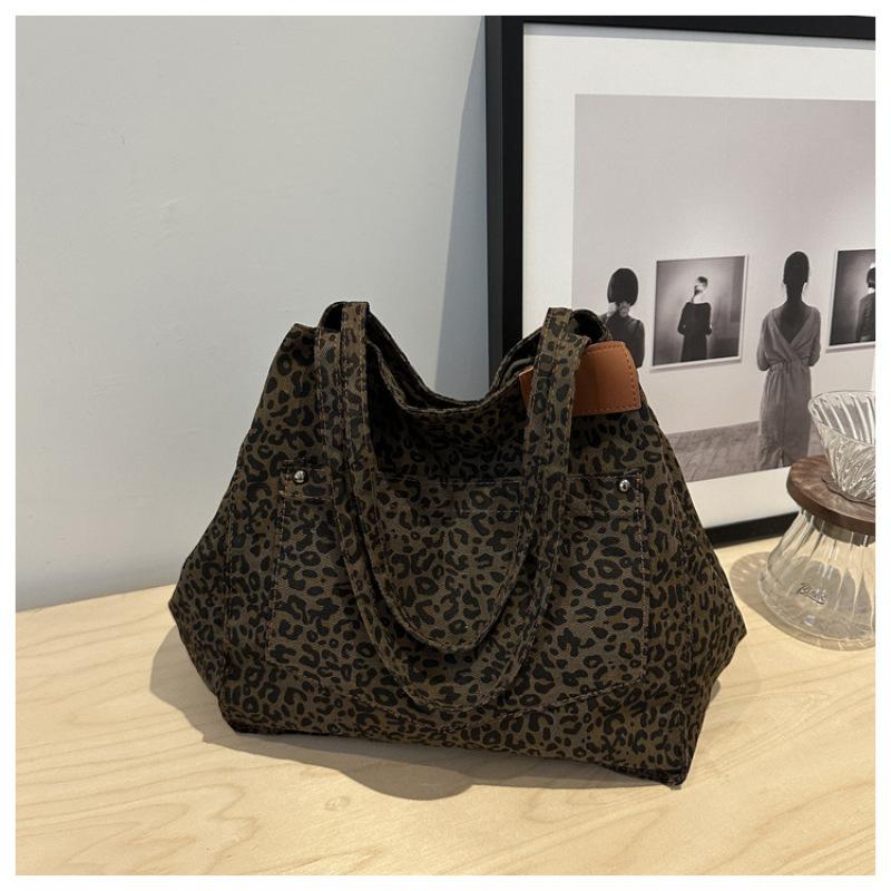 Tooxika Ретро Леопардовая сумка через плечо Новая простая сумка для поездок на работу через подмышку