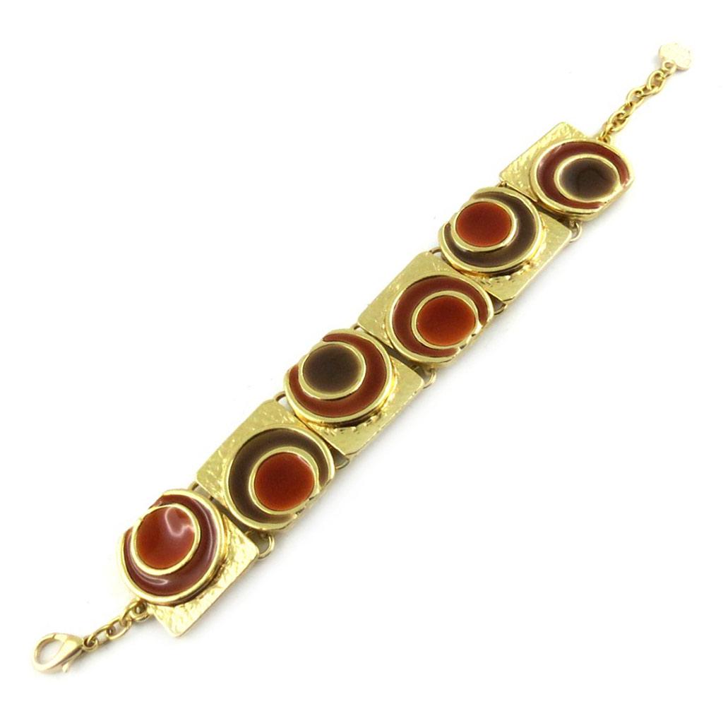 Dolce Vita [E3021] - Golden Brown 'DV -Pop Art' Designer Bracelet