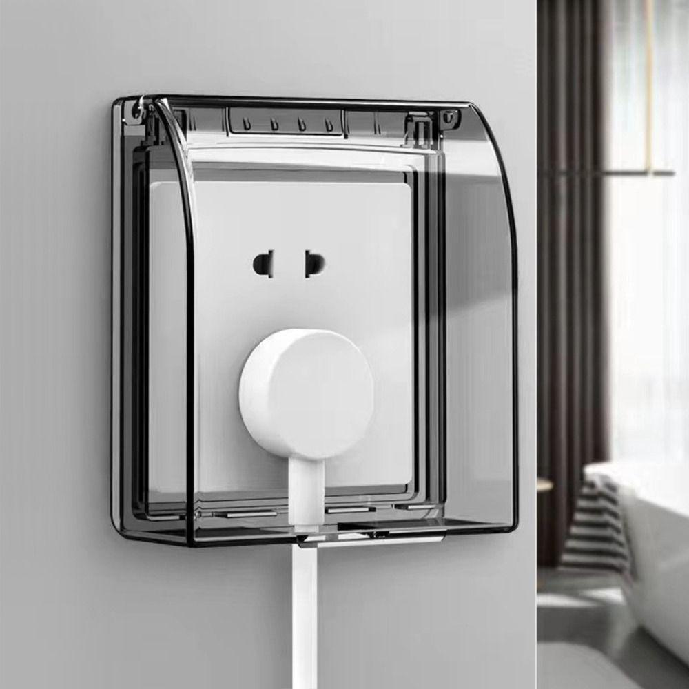 Пластиковая розетка, водонепроницаемая коробка, самоклеящаяся электрическая вилка, крышка переключателя, защитная крышка для ванной комнаты