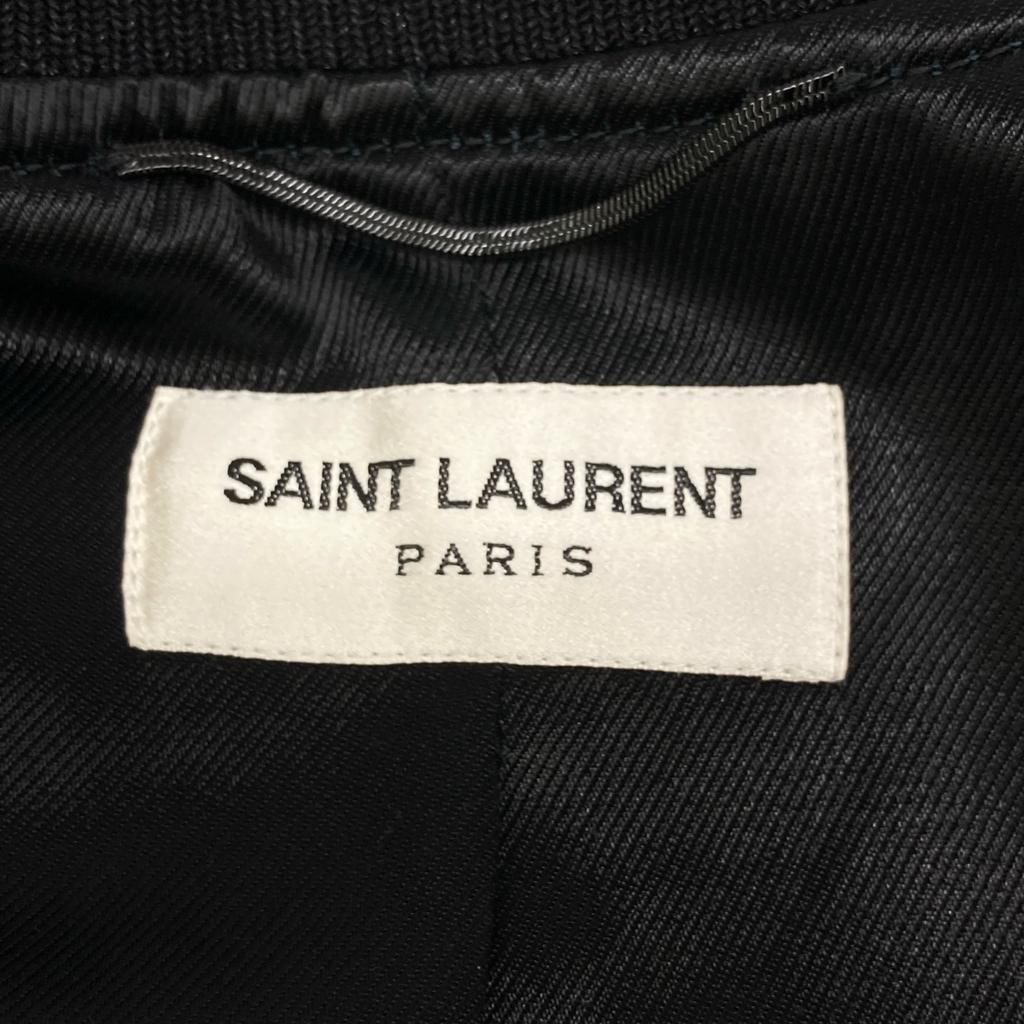 Saint Laurent Paris 16AW EDIUM Палладиевая блестящая куртка-бомбер с мишками 44 черный Б/у