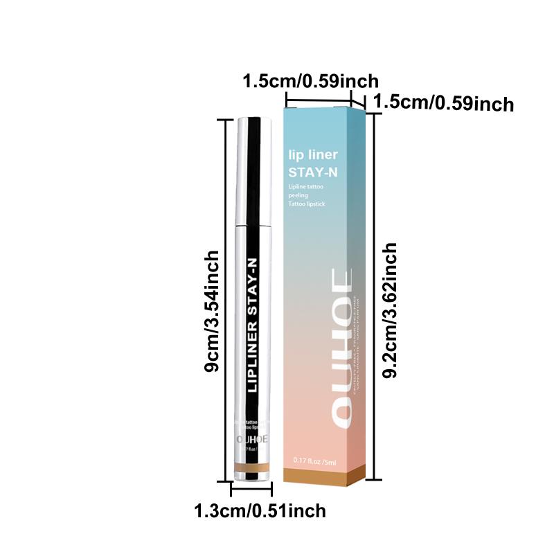 Peeling Contour Lip Liner Pen Tattoo Matte Waterproof Dark Brown Long Lasting Soft Full Lipstick Base