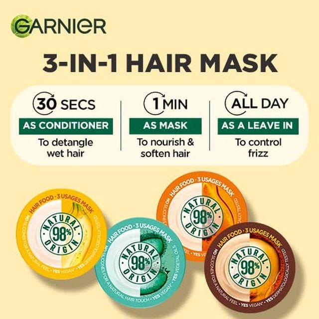 Garnier Fructis, увлажняющая маска для волос для нормальных и сухих волос, питание и блеск, питание для волос с алоэ вера
