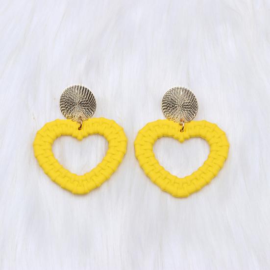 1 пара полых висячих сережек с сердечками для женщин и девочек, модные акриловые серьги-гвоздики ярких цветов, легкие ювелирные изделия в виде висячих ушек в виде сердечек