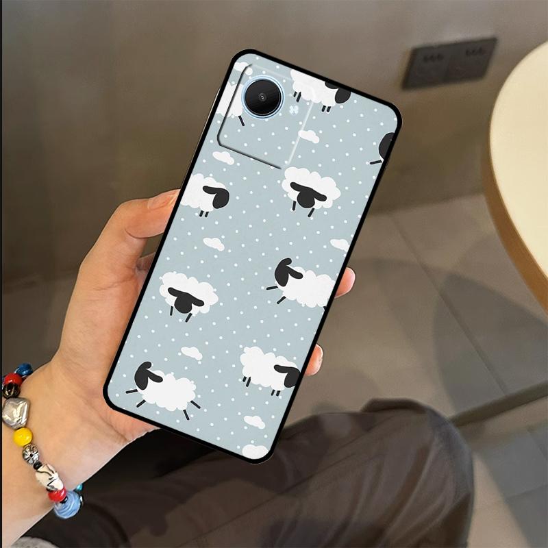 Cute Sheep Case For Realme C65 C67 C61 C53 C55 C51 C25 C63 C71 C75 GT6 GT7 Pro 11 12 13 14 15 Pro Plus
