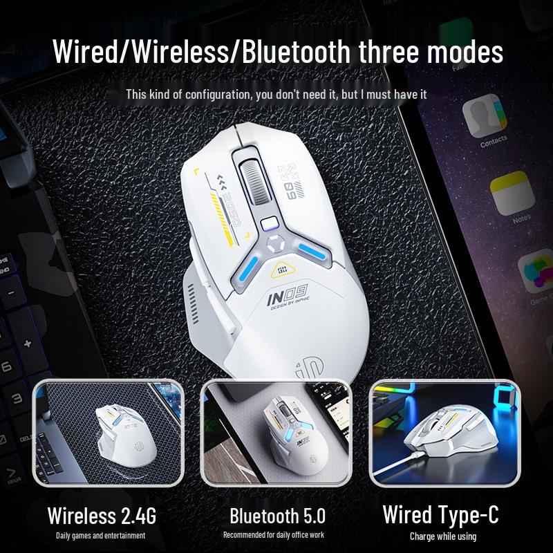 Беспроводная Bluetooth игровая мышь Inphic IN9 для ПК и ноутбука