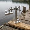 Зажим для пола Стойка для удилища Нержавеющая сталь на Удочке Металлическая прижимная ножка для Рыбаков