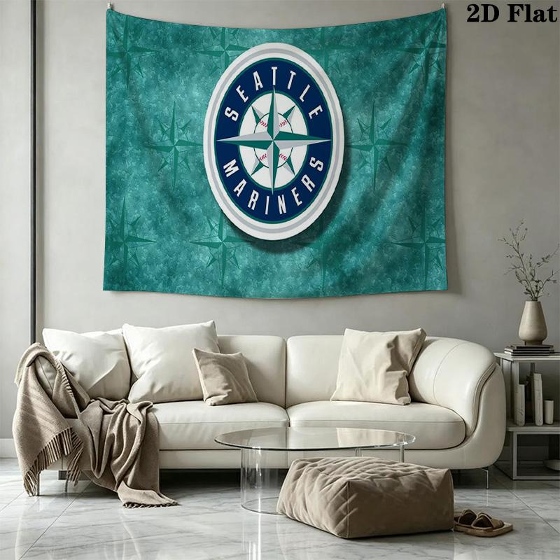 Seattle mariners Wall Tapestry Aesthetic Wall Hanging Printed Fabric Blanket Decorative Tapestries for Bedroom Living Room Home Decor
