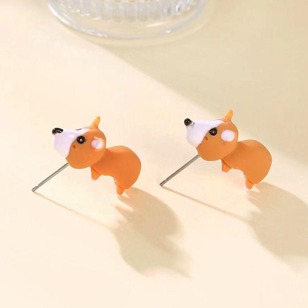 Whale Cartoon  Animal Biting Stud Earrings Metal Whale Earrings Dinosaur Bite Earring  Girl