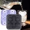 Silicone Ice Trays 4-Grid Bear-Shaped Silicone Trays For Ice Round Molds Household Maker Easy To Demould For Bars Food Freezer
