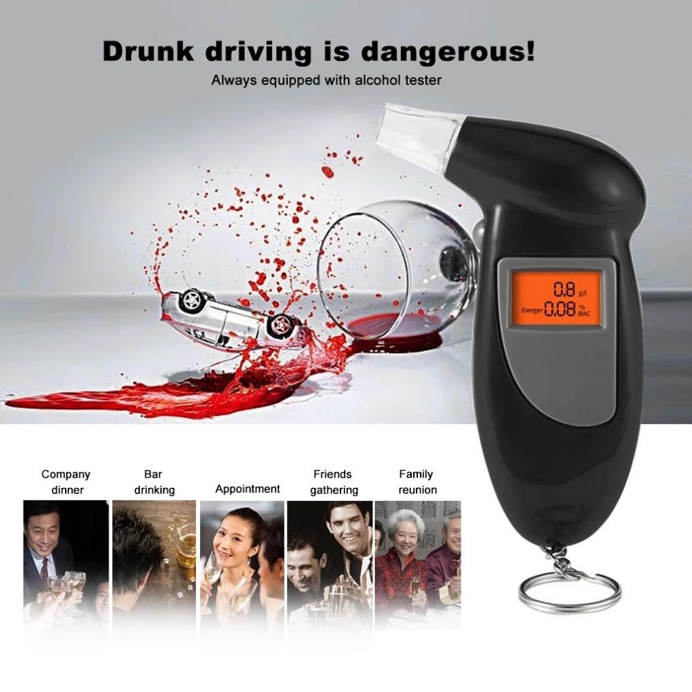Digital Breath Tester Professional Alcohol Breath Tester Breathalyzer Alcohol Detector Lcd Detector Backlight Light