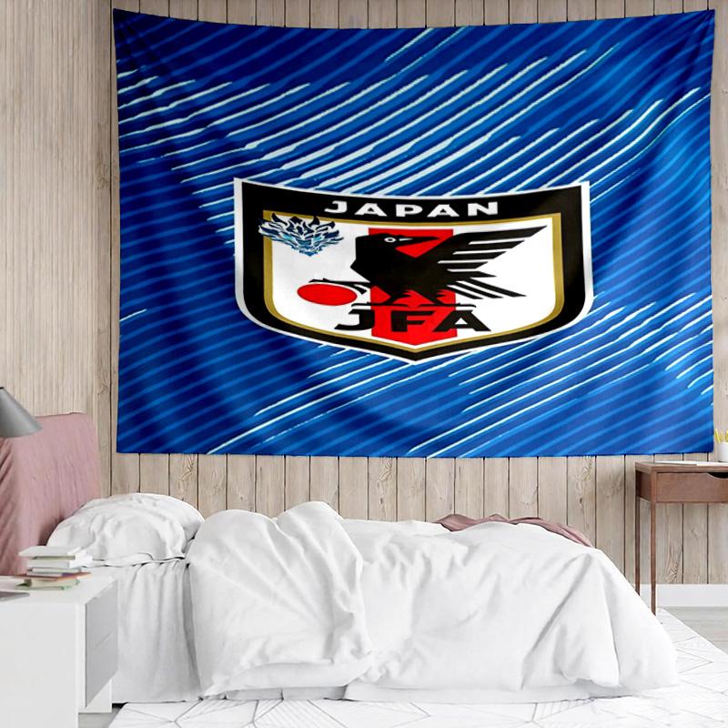 1PC Japan Football Association Emblem Tapestry, Unique Design Tapestry, Suitable for Bedroom,Livingroom, Playroom,Heartwarming Holiday Gifts