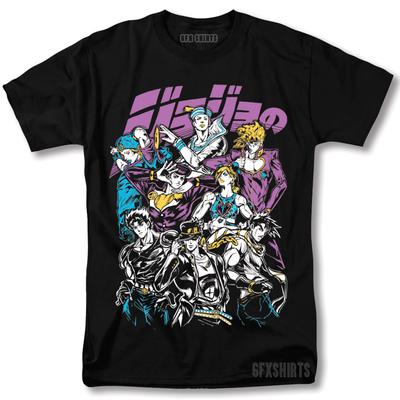 Футболка JoJo's Bizarre Adventure Аниме Манга Графический Дизайн Футболка Японская
