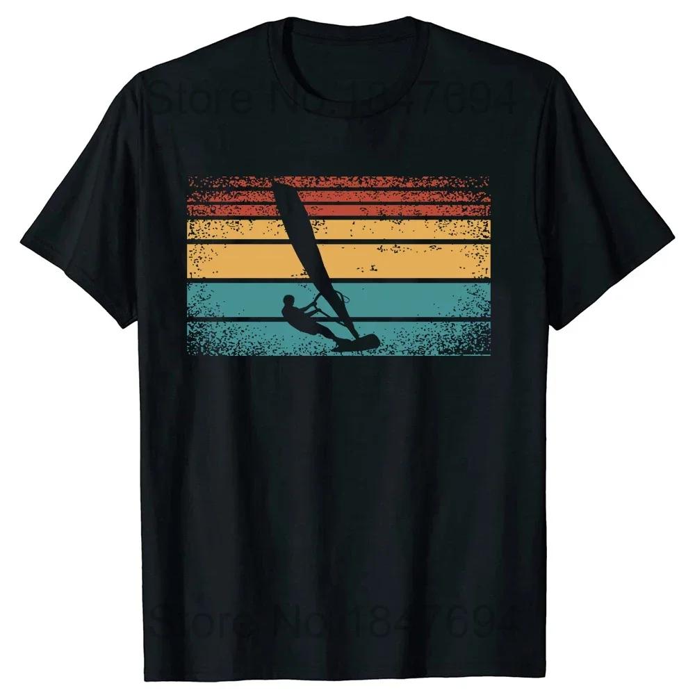 Никогда не недооценивайте старика в футболке с изображением виндсерфинга Футболка Born To Kite Футболка Windsurfing Gifts Футболка Kitesurfer