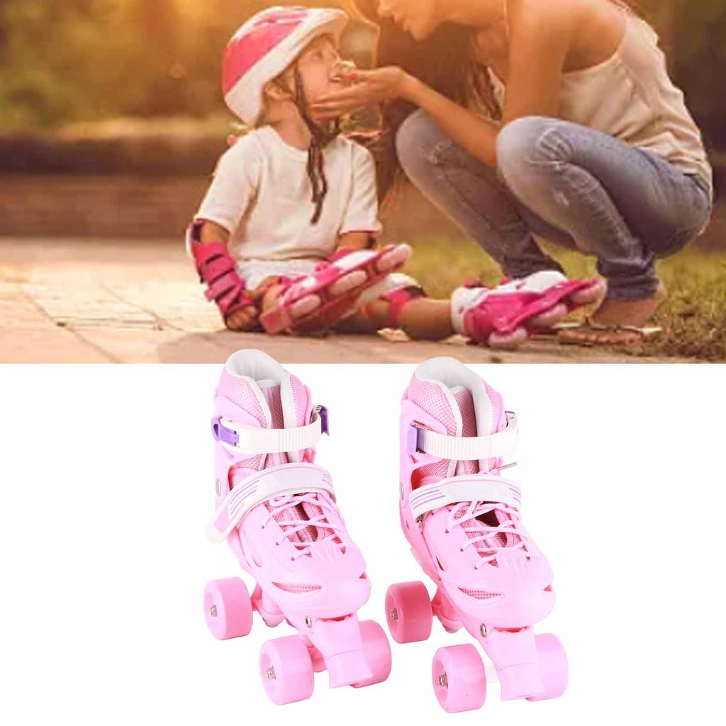 Детские роликовые коньки, регулируемые, светящиеся, безопасные, устойчивые, роликовые коньки для девочек, мальчиков, детей