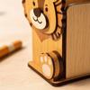 Wooden Material Spectacle Stand Hand Carved Pen Holder Rack Wooden Phone Display Stand  Home Use
