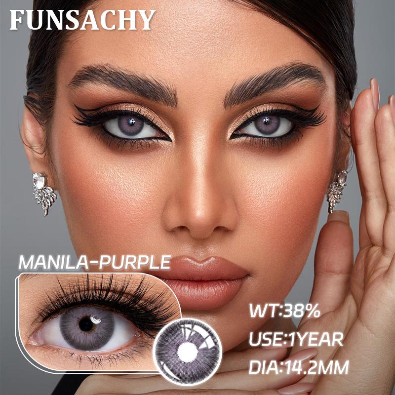 Контактные линзы FUNSACHY 1Pair, натуральные цветные линзы для глаз, цветные контактные линзы для глаз, косметические мягкие линзы для глаз, для учащихся ...