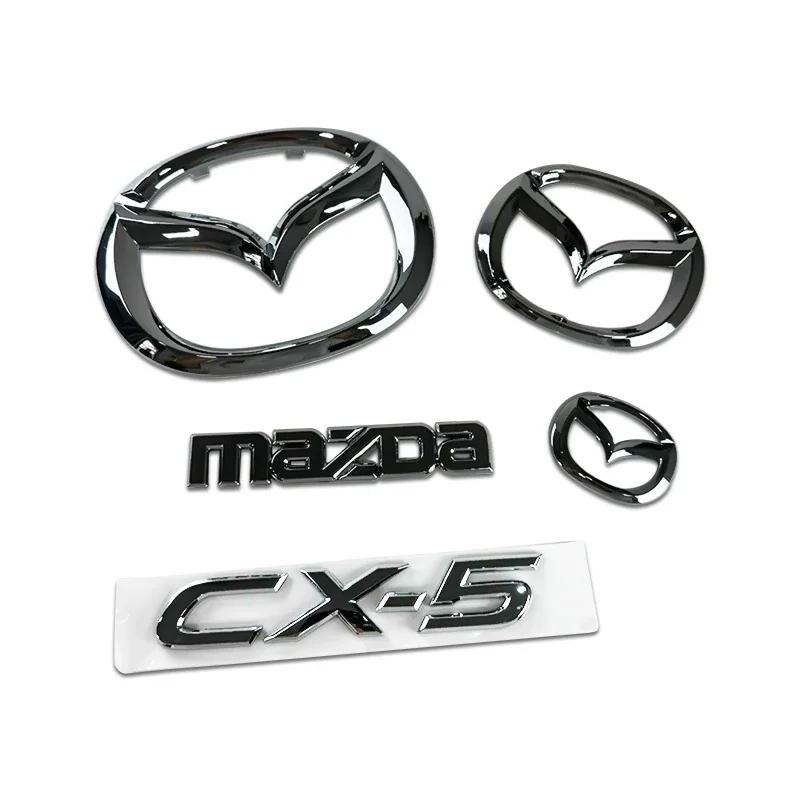 3D Plastic Badge Car Front Trunk Cover Decal Steering Wheel Emblem for Mazda CX-5 CX5 Replaced Decoration h4