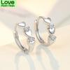 Fashion Crystal Heart Charm Piercing Stud Earring For Women Girls Jewelry Pendientes Accessories Eh1343