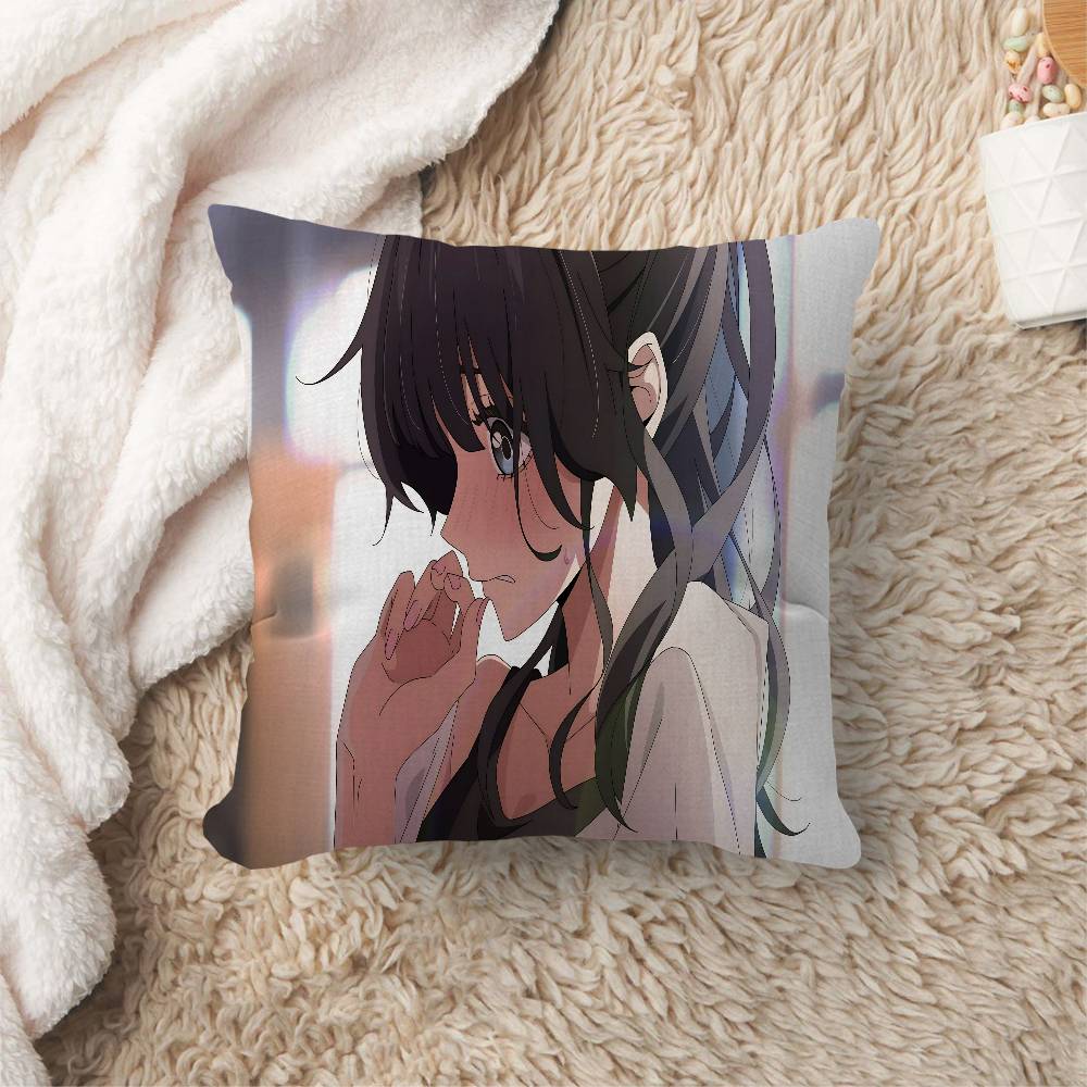 Anime T-The Fragrant Flower Blooms With Dignity Pillow Cushion Cover Pillowcase Living Room Sofa Home Decor Customized