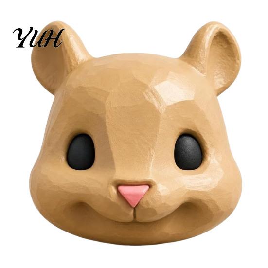 Squirrel Food Dispenser Mouse Head Feeder, Outside Hanging Big Funny Backyard Wildlife Station Animal Face, Feeding for Garden Patio Porch Tree Feeder