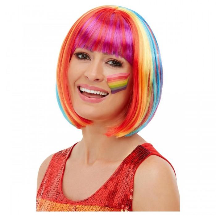 Smiffys Женский/дамский парик Rainbow Bob