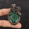 Tree Of Life Malachite Pendant Copper Wire Wrapped Pendant Tree Of Life Jewelry Handmade Gemstone Pendant Copper Wire Wrap Jewelry For Gift