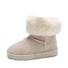 New Faux Fur Snow Boots for Women Winter Footwear Comfortable Booties Girls Warm Botas Mujer Flat With Ankle Boots WSH5001