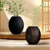 Handmade Flower Arrangement Retro Ellipse Design Living Room Crafts Decorative Wood Desktop Ornaments Home Art Decorations