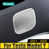 Для Tesla Model Y ModelY 2021 2022 2023 2024 2025 Крышка динамика заднего багажника автомобиля, украшенная блестками, наклейки на отделку динамика