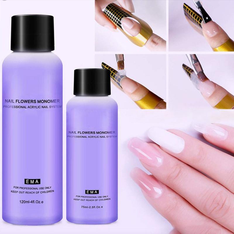 Акриловый жидкий мономер Кристаллический акриловый дизайн ногтей Наращивание ногтей Резьба Нежелтый