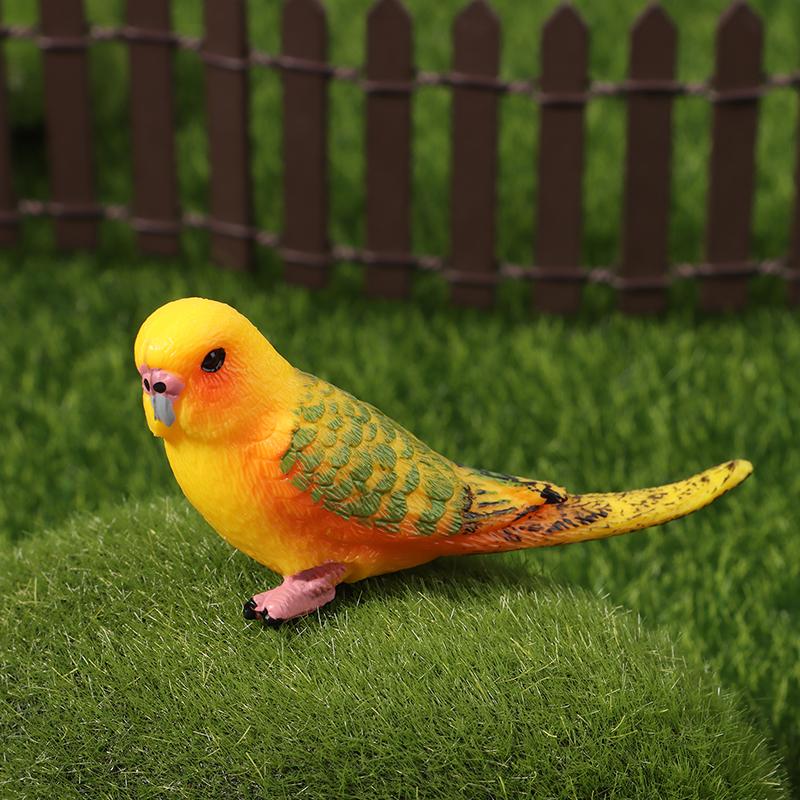Simulation Parakeet Miniature Landscape Ornament Artificial Bird Model Props