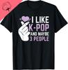Мне нравится KPop и 3 человека Корейская музыка Kpop Футболка Хлопок Печать Оригинальный дизайн Подарки Футболки Camiseta Hombre