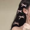 Новая модная милая розовая заколка-бант для волос, изысканное ощущение 2026