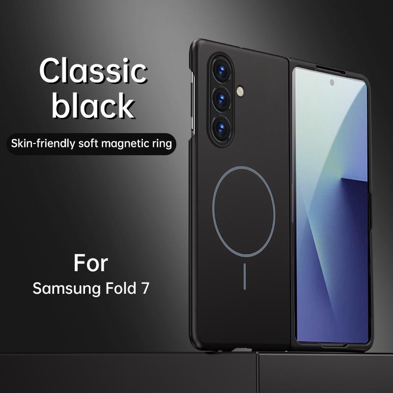 Ультратонкий магнитный чехол для Samsung Galaxy Z Fold 7 6 5 4 3 ZFold7 Z Fold6 Fold5 Fold4 Безрамочный для Magsafe Тонкий матовый чехол