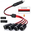 16AWG 1 к 4 автомобильный разветвитель розетки адаптер питания зарядное устройство порт 12 В/24 В удлинитель кабель