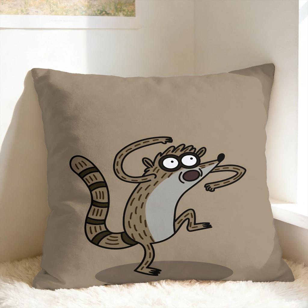 RRegular Show Pillow Case Graphic Pillow Cover Vintage Pillowcases For Living Room Sofa