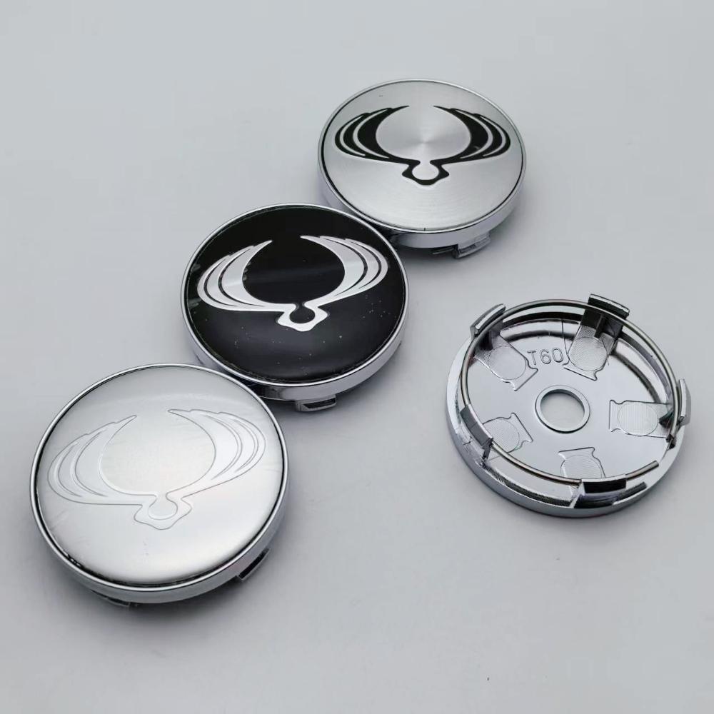 4pcs Ssangyong Logo Emblem Badge Car Wheel Center Caps O.D 60MM I.D 56MM Wheels Hub Cap Rim Hubcaps Dust Cover Car Accessories WW21