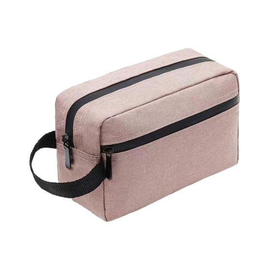 Portable Toiletry Bag Oxford Fabric Makeup Bag with Side Handle Large Capacity Cosmetic Pouch for Weekender Travel Business Trip