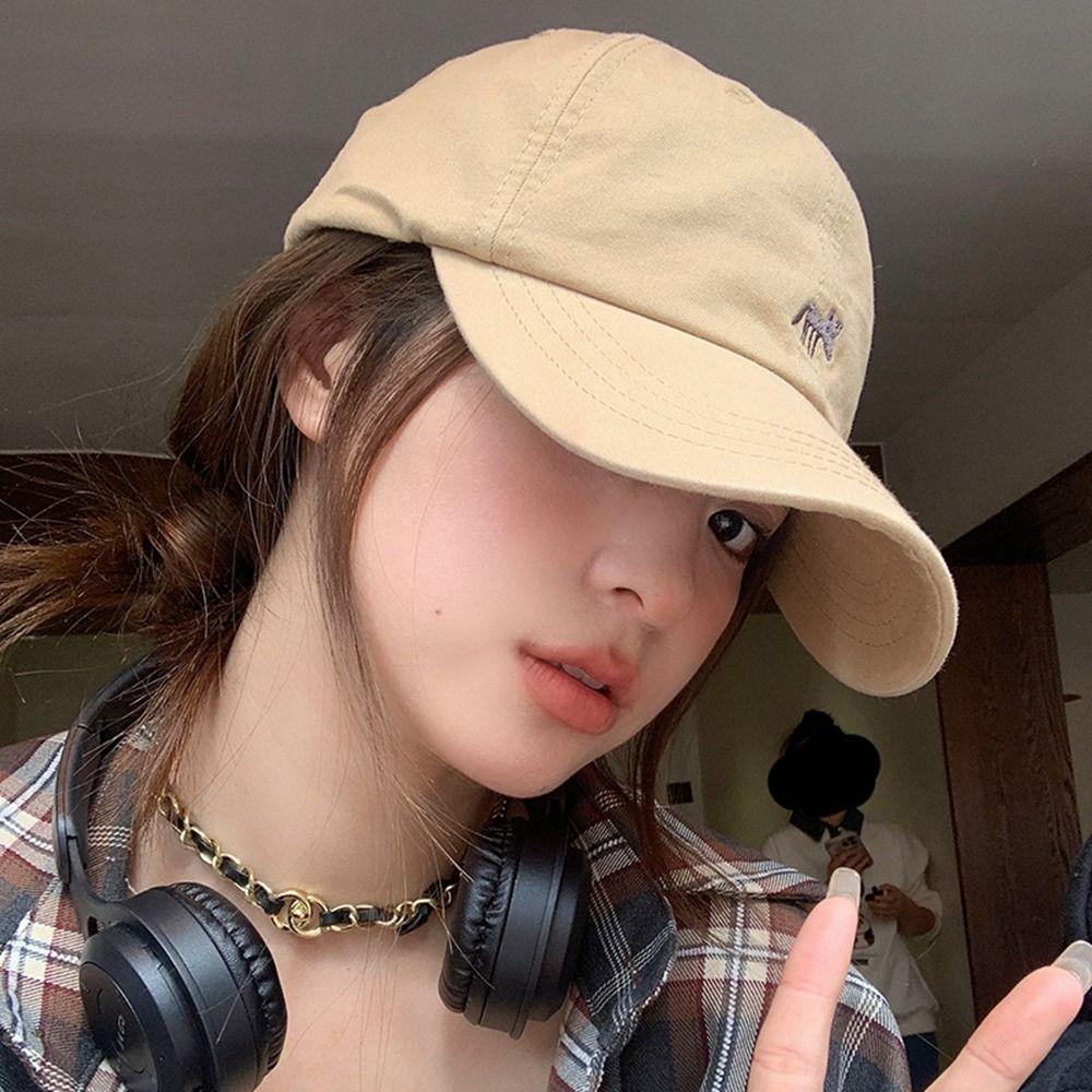 Peaked Cap Canvas Baseball Hat Embroidered Sun Hat Embroidery Baseball Cap Girl