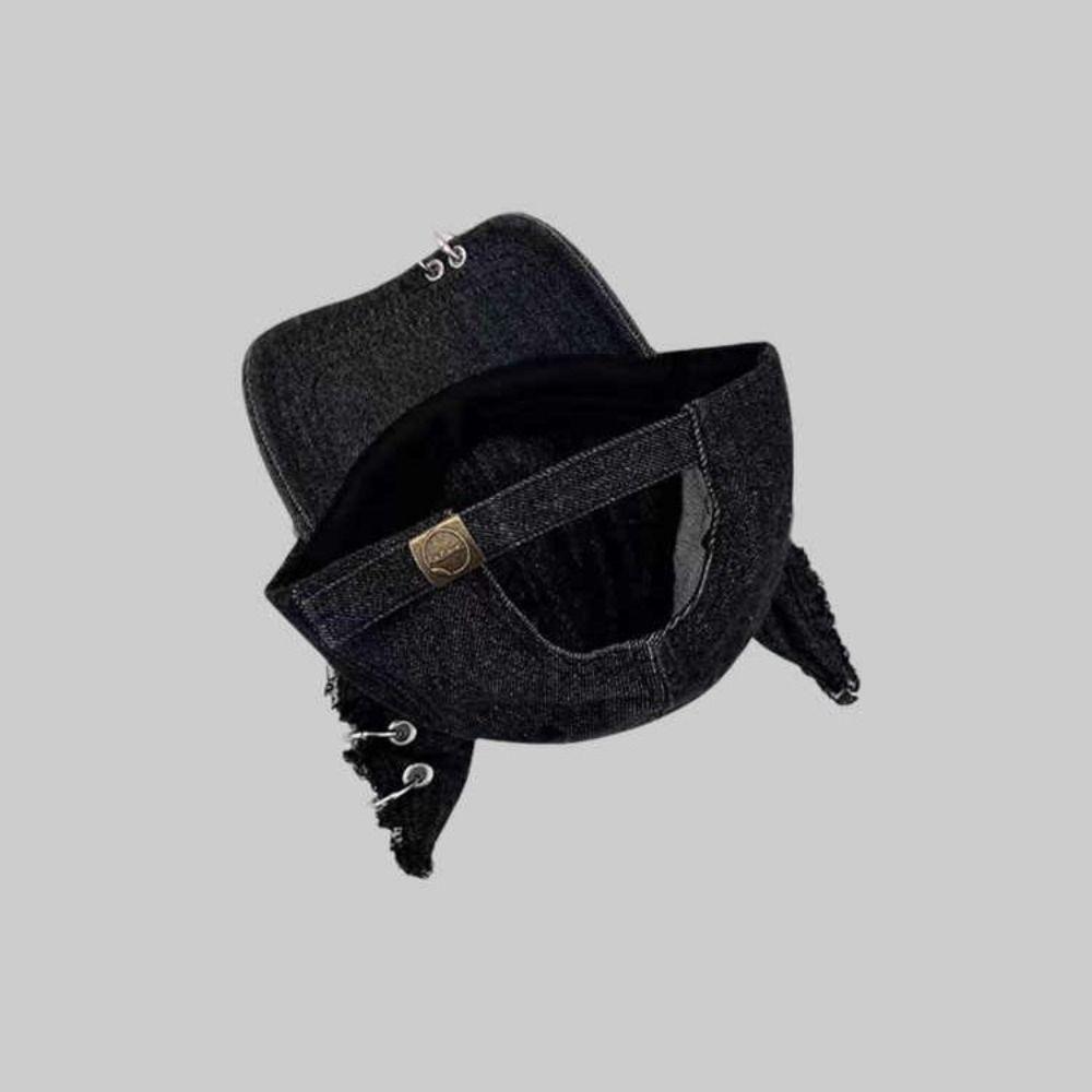Frayed Edges Baseball Cap Distressed Details Y2k Baseball Cap Wash Baseball Cap Party Wear