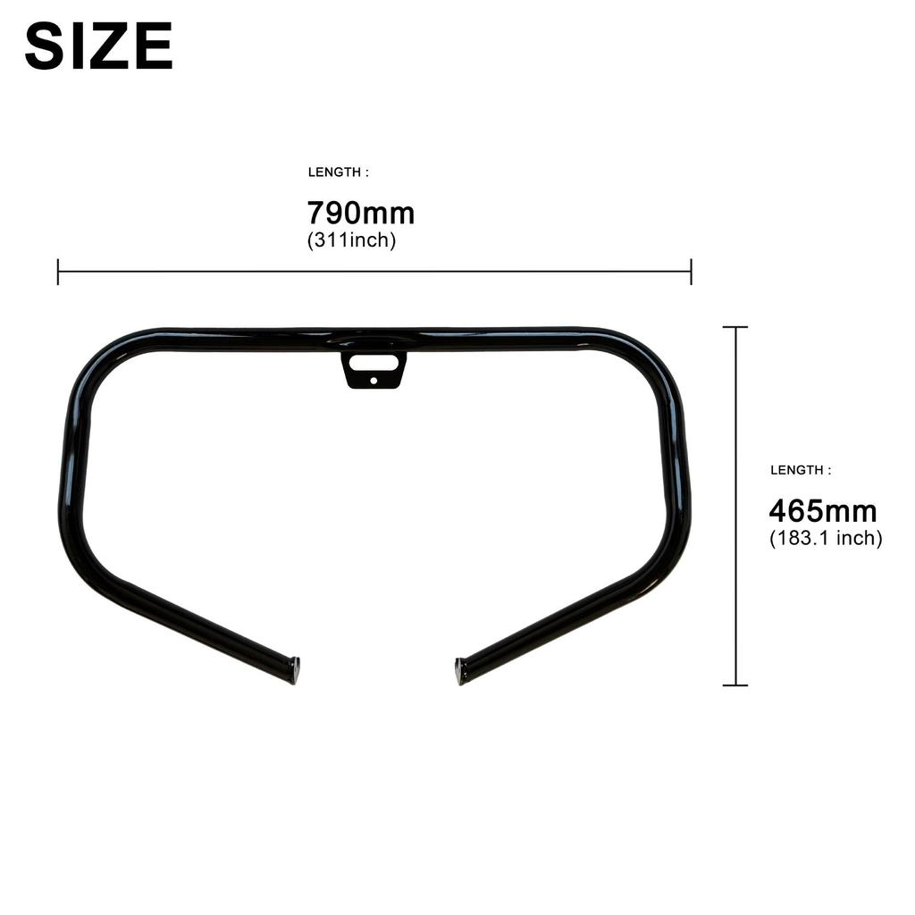 Черные круглые дуги безопасности для Harley Softail 18-26, Совместимы с ветровыми щитками для Touring