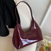 Early Spring Leisure Sense Glossy Bag New Patent Leather Fashion Light Luxury Shoulder Handheld Armpit Women's Bag