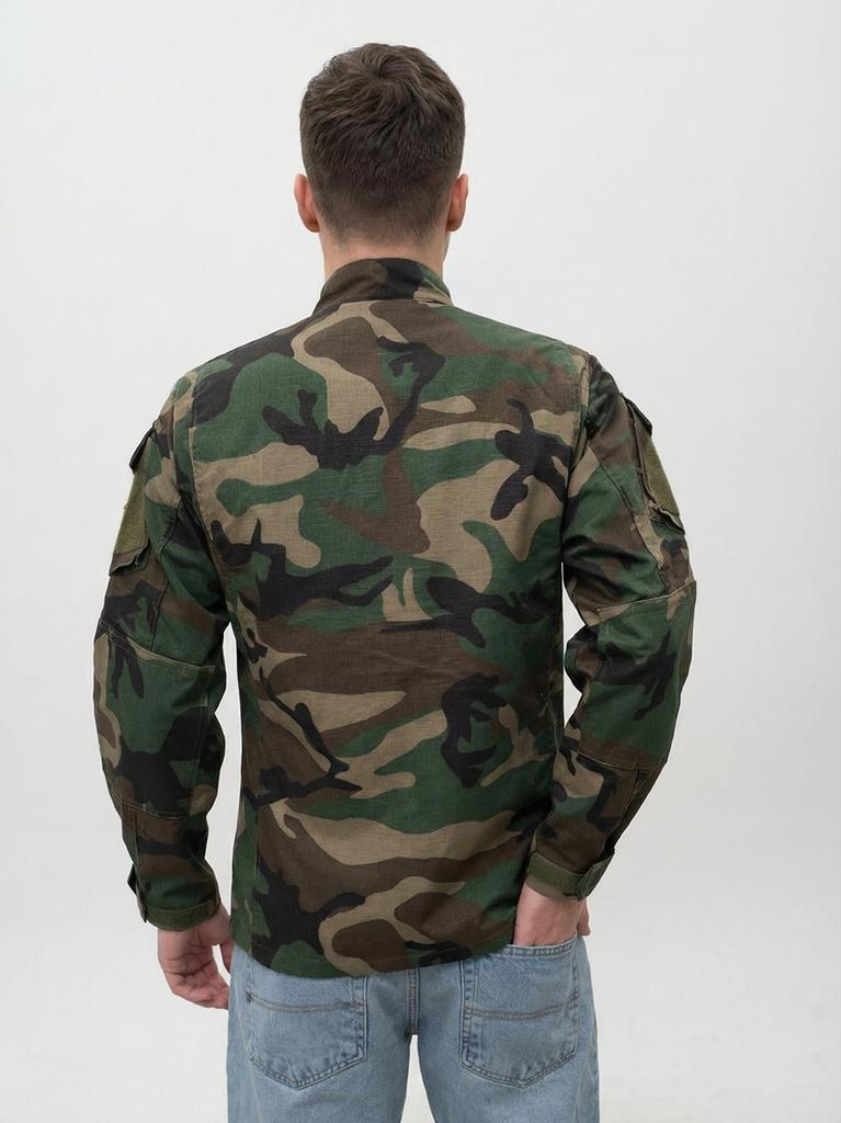Men's Woodland Camo Jigga Wear Uniform Sweatshirt L