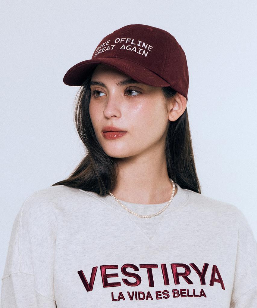 Кепка с остроумной надписью VESTIRYA Бордовая