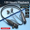 Для EARDECO, 120 часов воспроизведения, беспроводные наушники, басовые Bluetooth наушники, стерео спортивные наушники на шею, беспроводные наушники с шейным ремешком и микрофоном