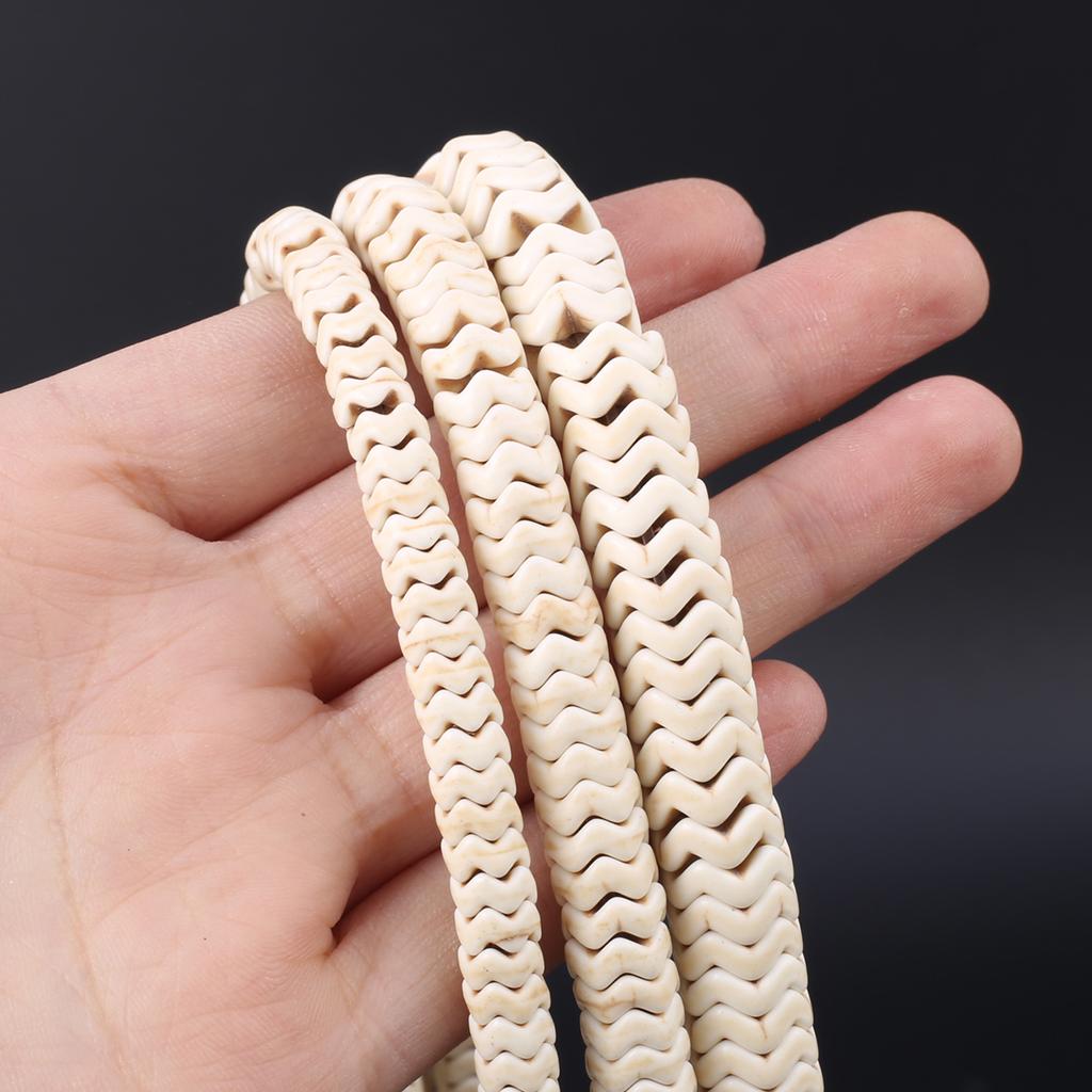 1 нить энергетические бусины из натурального камня в стиле бохо, волнообразная форма, голубые бирюзовые, свободные разделительные бусины для изготовления украшений своими руками, рождественские ожерелья, аксессуары для рукоделия