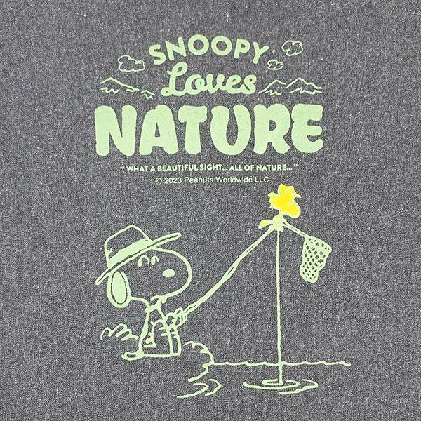 Плоская большая сумка Snoopy темно-серая для офиса школы рыбалки PEANUTS