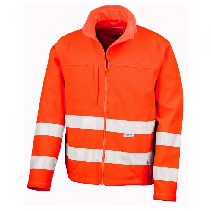 SAFE-GUARD by Result Mens Hi-Vis Soft Shell Jacket