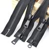 Двусторонняя длинная черная смоляная молния для курток