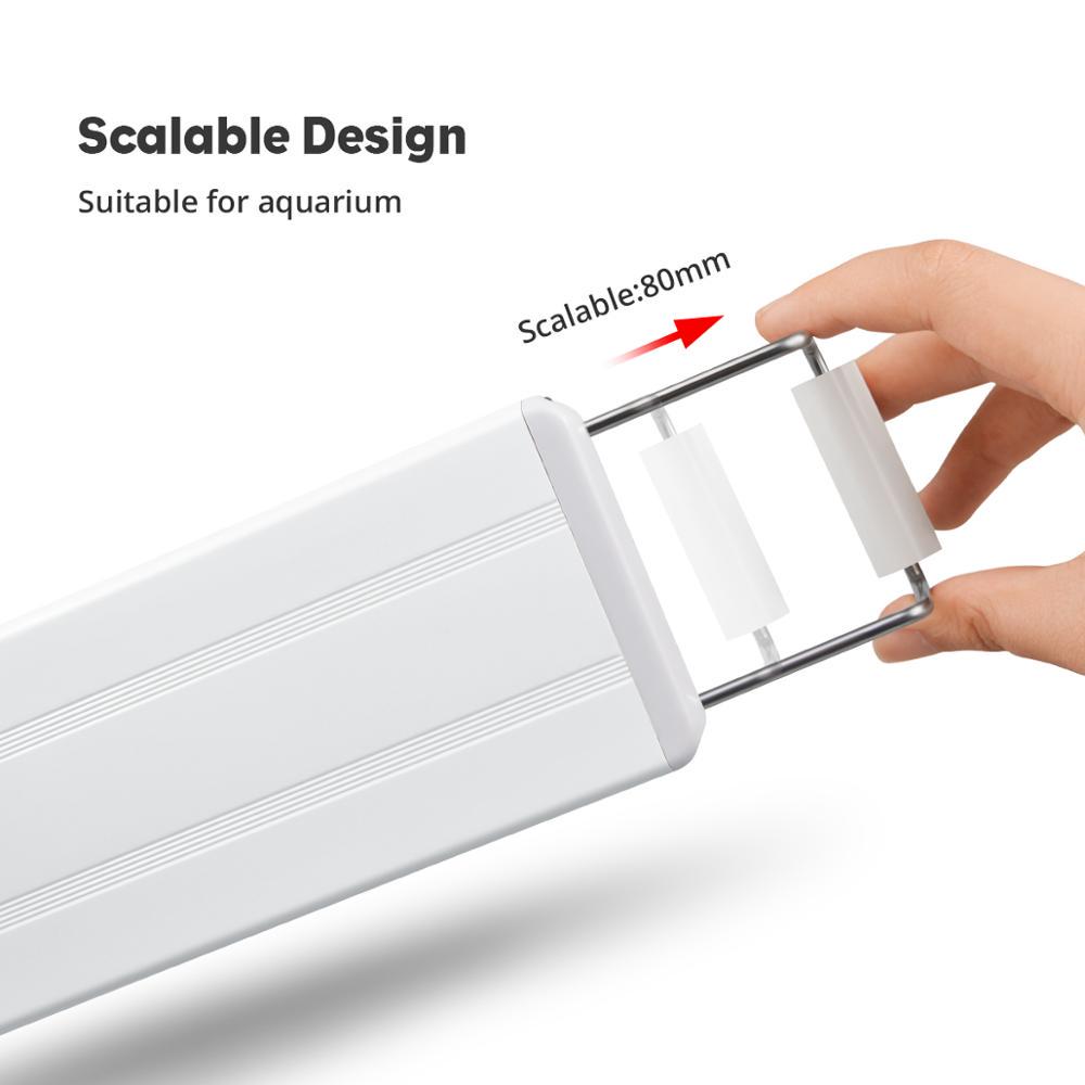 Аквариумный светодиодный светильник, супертонкий, для аквариума, для выращивания водных растений, водонепроницаемый, яркий, с клипсой, синий светодиод 18-72 см для растений 220 В